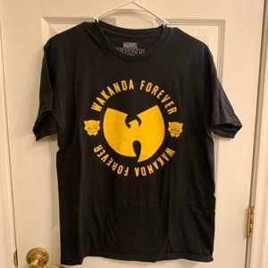 Marvel Wu-Tang Wakanda Forever Black T Shirt Mens Size Medium